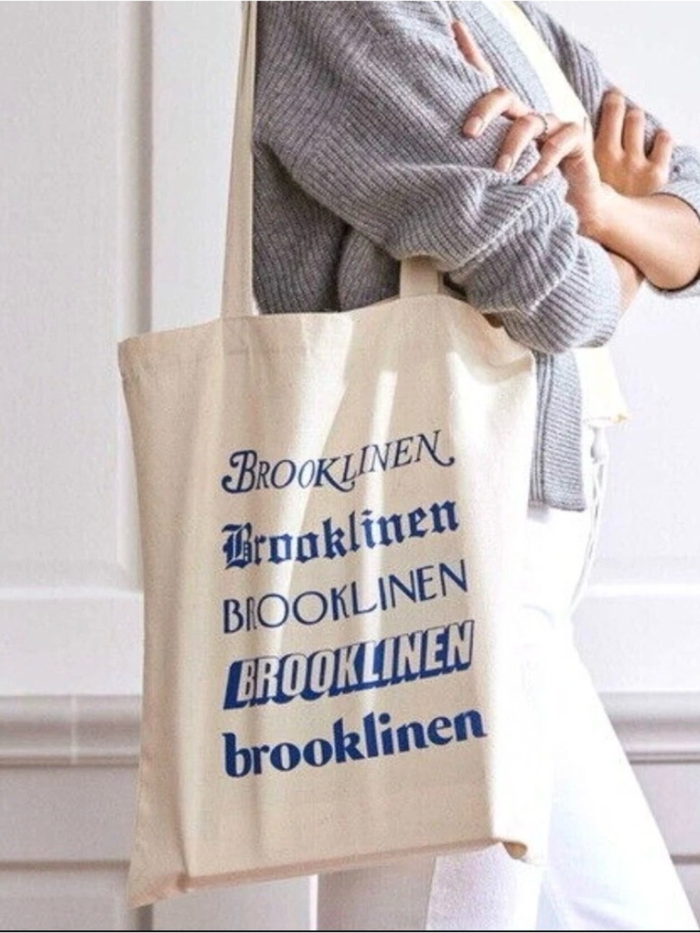 BROOKLINEN BROOKLYN ECO TOTE BAG Canvas Fabric Shoulder Bag New NYC NY NEW